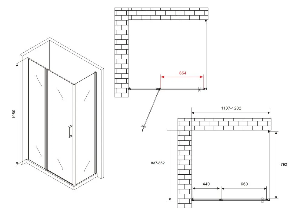 Душевой уголок Abber Sonnenstrand AG04120S-S85 120x85, профиль хром, стекло прозрачное Sancos — официальный сайт