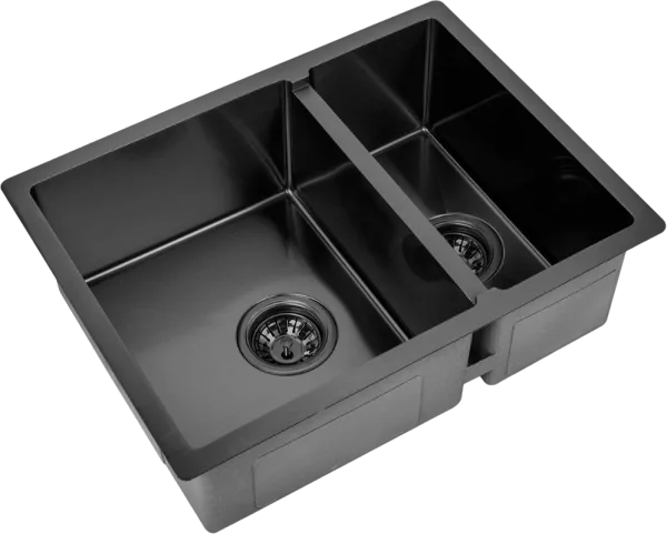 Мойка кухонная Zorg Inox PVD 58-2-44 GRAFIT графит Sancos — Оригинал