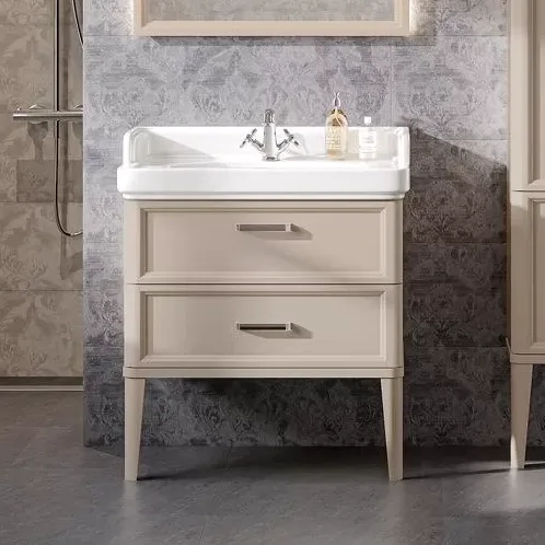 Тумба под раковину без столешницы KERAMA MARAZZI Pompei 80 напольная, с 2 ящиками, камео бежевый гля Sancos — Оригинал