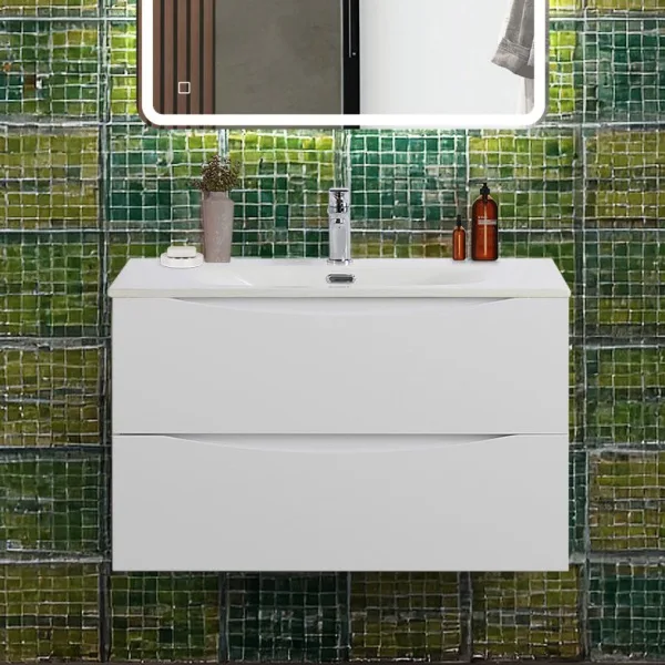 Тумба под раковину без столешницы BelBagno Marino-cer-n 80 подвесная, bianco opaco Sancos — Оригинал