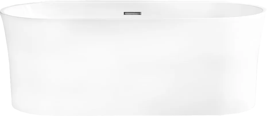 Акриловая ванна BelBagno BB409-1700-800 170x80 см, пристенная, белая, овальная, со сливом-переливом Sancos — официальный сайт