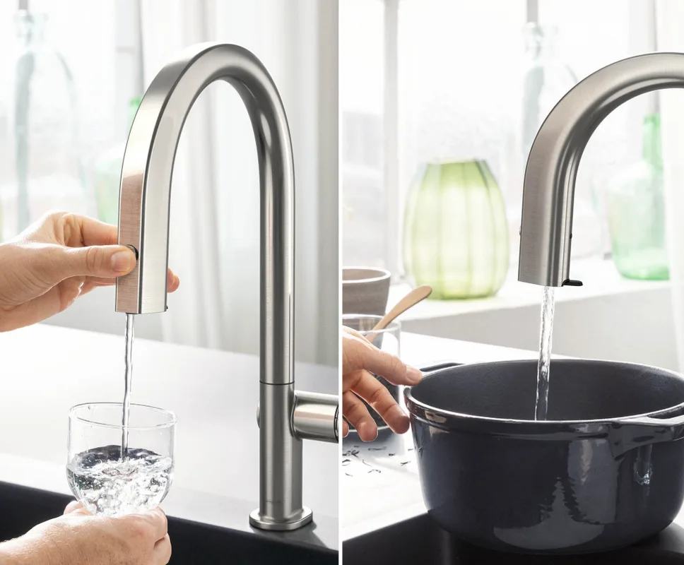 Смеситель для кухни Hansgrohe Aqittura M91 76803000 хром Sancos — официальный сайт