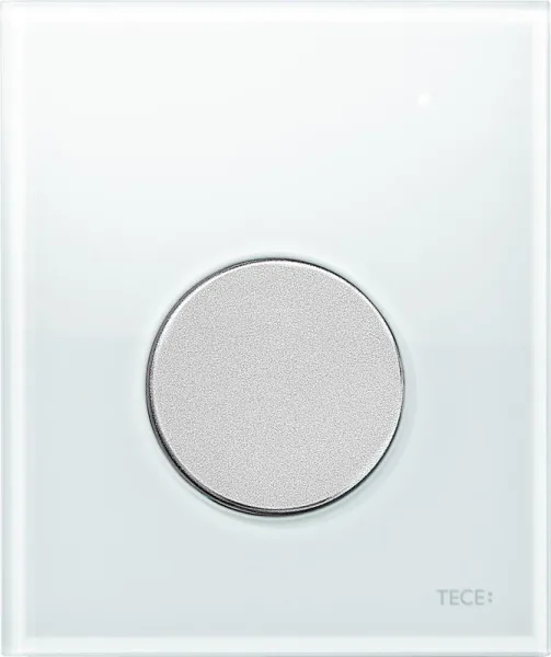 Кнопка смыва TECE Loop Urinal 9242659 белое стекло, кнопка хром матовый Sancos — Оригинал