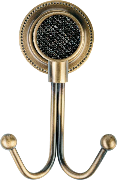 Крючок Boheme Royal Cristal Black Br двойной, бронза Sancos — Оригинал