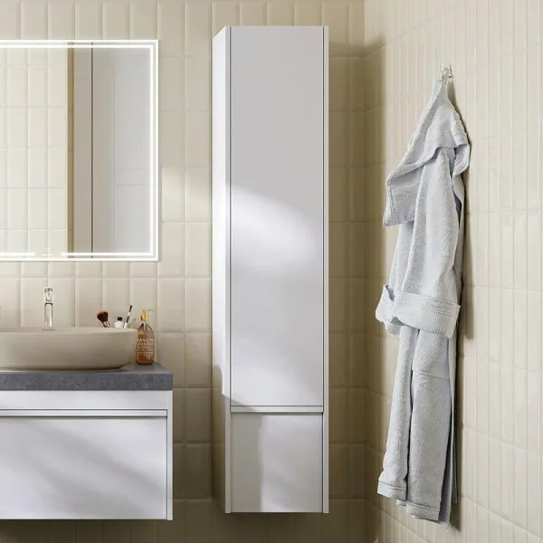Шкаф-пенал для ванной KERAMA MARAZZI Modula 165 белый глянцевый Sancos — Оригинал