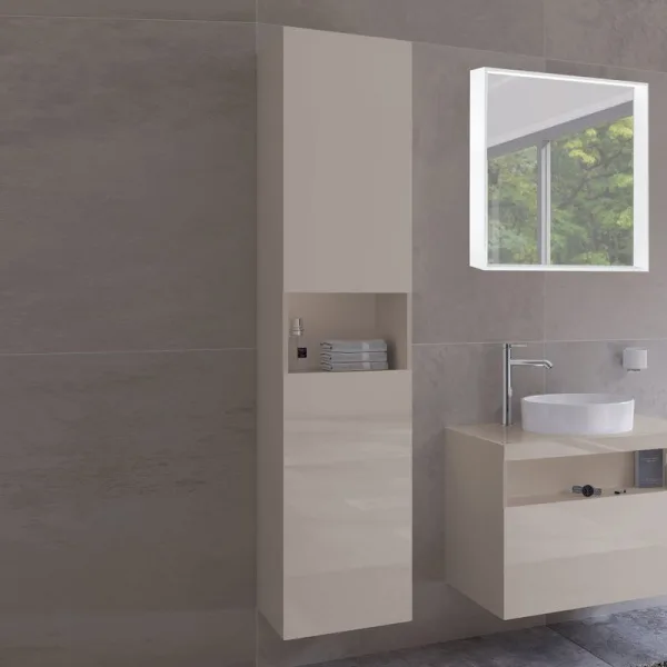 Шкаф-пенал для ванной Keuco Stageline 32831 L, кашемир Sancos — Оригинал