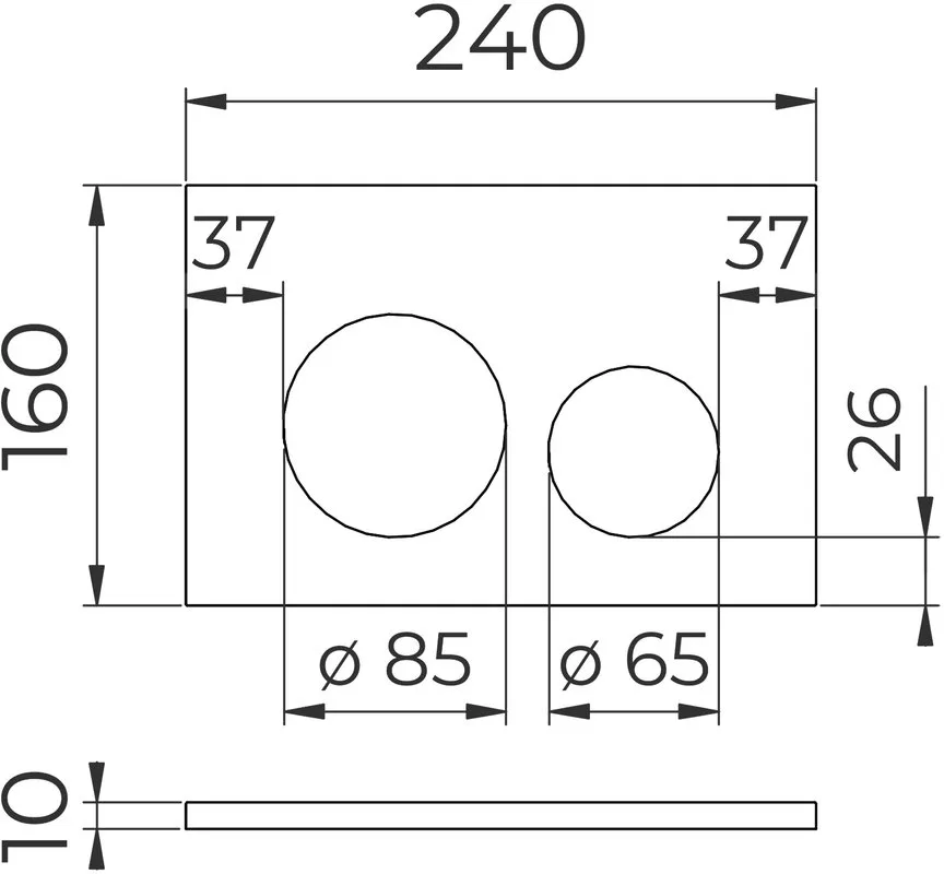 Кнопка смыва RGW SWH 07B черная Sancos — официальный сайт