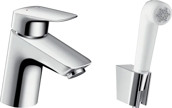 Смеситель для раковины Hansgrohe Logis 71290000 с гигиеническим душем Sancos — Оригинал