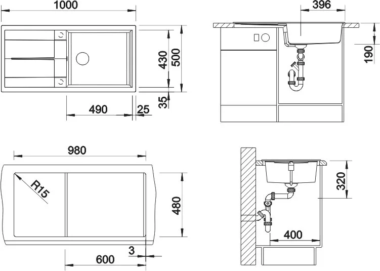 Мойка кухонная Blanco Metra XL 6S 517360 серый беж Sancos — официальный сайт