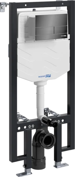 Система инсталляции для унитазов Wasserkraft Vils 56TLT.010.ME.PB04, с кнопкой смыва черной Sancos — Оригинал