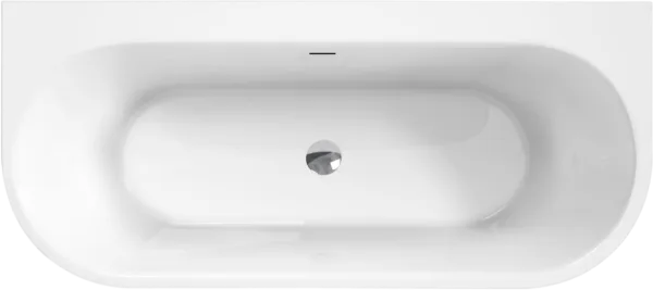 Акриловая ванна BelBagno BB711-1550-700 155x70 см, пристенная, белая, овальная, со сливом-переливом Sancos — Оригинал