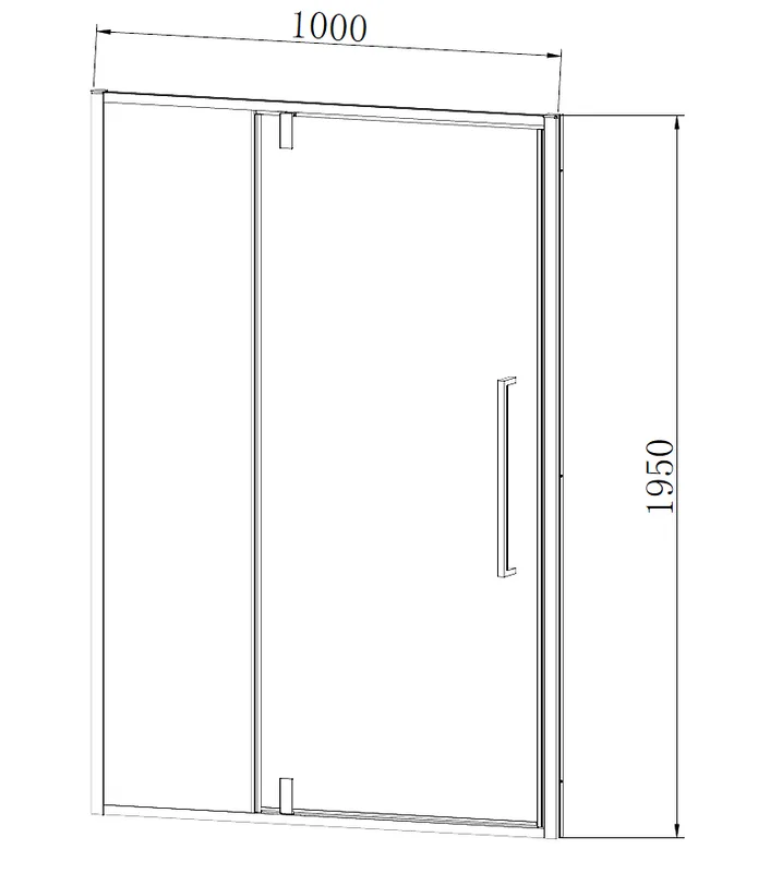 Душевая дверь в нишу Vincea Slim-N VDP-4SN100CLGM 100x195, профиль вороненая сталь Sancos — официальный сайт