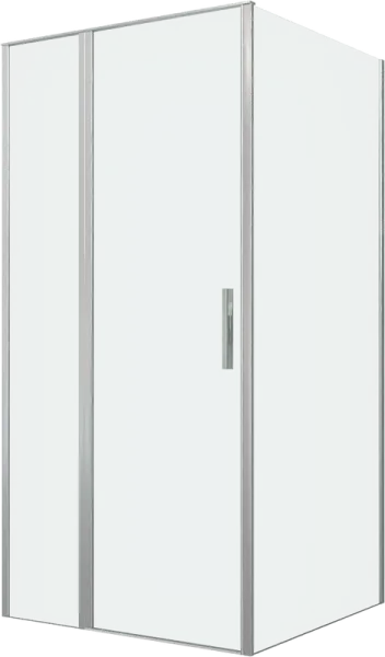 Душевой уголок Allen Brau Priority 100x100, профиль серебро браш, стекло прозрачное Sancos — Оригинал