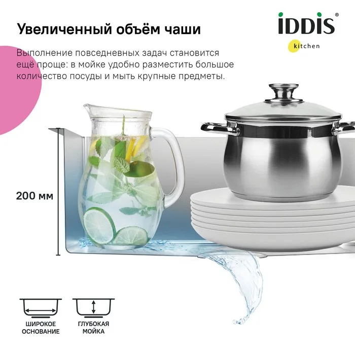 Мойка кухонная IDDIS Edifice EDI44S0i77 Sancos — официальный сайт