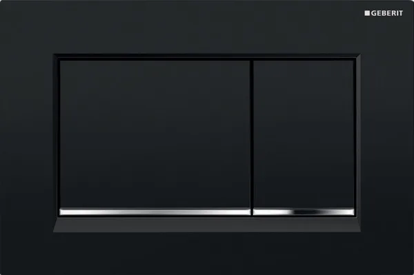 Кнопка смыва Geberit Sigma 30 115.883.KM.1 черная, глянцевый хром Sancos — Оригинал
