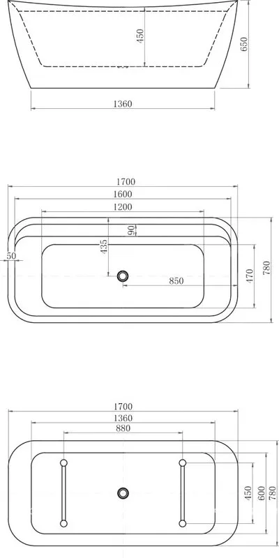 Акриловая ванна Allen Brau Infinity 2 170x80 см, отдельностоящая, белая матовая, на ножках, со сливо Sancos — официальный сайт