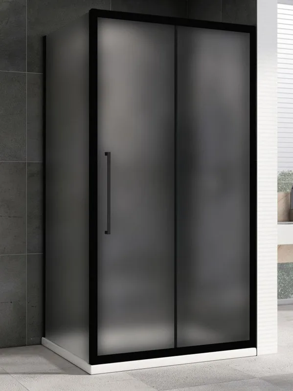 Душевой уголок Abber Schwarzer Diamant AG30140BMH-S80BM 140х80 см, профиль матовый черный, стекло ма Sancos — официальный сайт