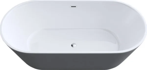 Акриловая ванна Art&Max AM-520-1695-795 170x80 см, отдельностоящая, белая, овальная, с каркасом Sancos — Оригинал