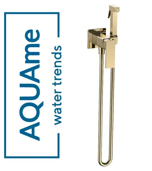 Гигиенический душ AQUAme Savona золотой комплект AQM6817GG Sancos — Оригинал