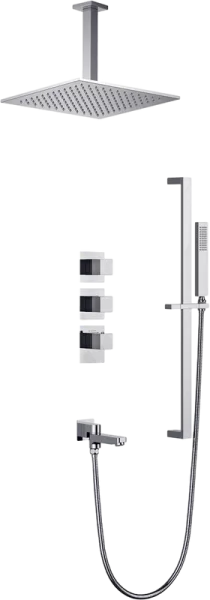 Душевой комплект Timo Selene SX-2239/00SM, С ВНУТРЕННЕЙ ЧАСТЬЮ, с термостатом, хром Sancos — Оригинал