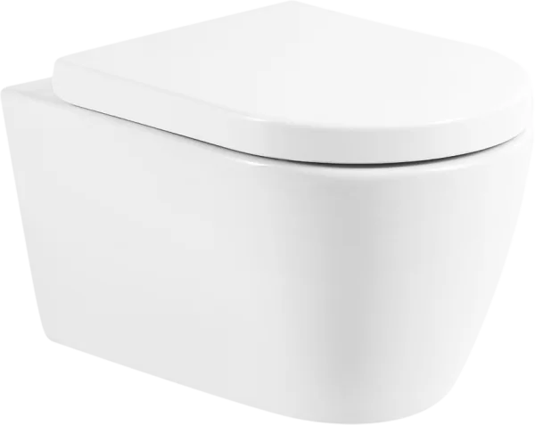 Унитаз подвесной BelBagno Marino BB105CHR BB105SC с микролифтом, безободковый, глянцевый белый Sancos — Оригинал