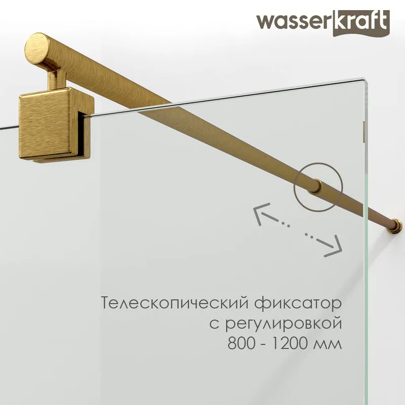 Душевая перегородка Wasserkraft Rur 30W 90 см, профиль хром, стекло матовое Sancos — официальный сайт