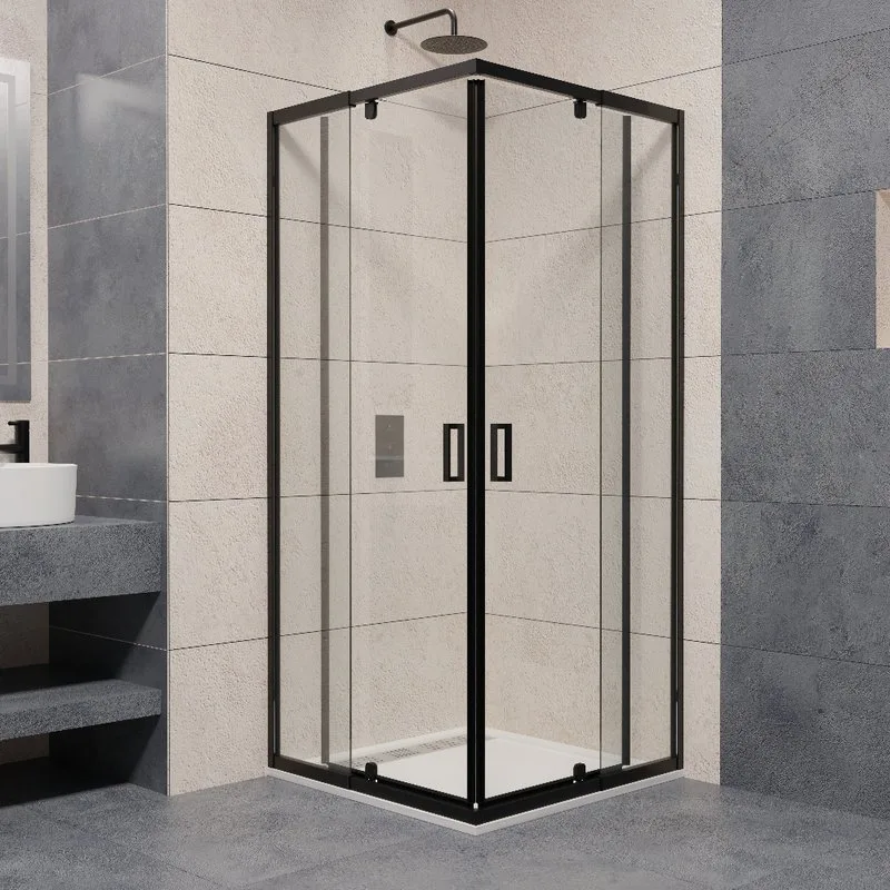 Душевой уголок RGW Passage PA-038B 80x80 см, профиль черный, стекло прозрачное Sancos — официальный сайт