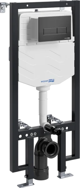 Система инсталляции для унитазов Wasserkraft Vils 56TLT.010.ME.MB03, с кнопкой смыва матовой черной Sancos — Оригинал