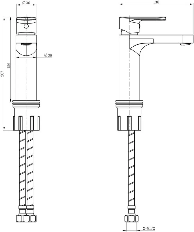 Смеситель для раковины Wonzon & Woghand WW-H1032-MW белый матовый Sancos — официальный сайт