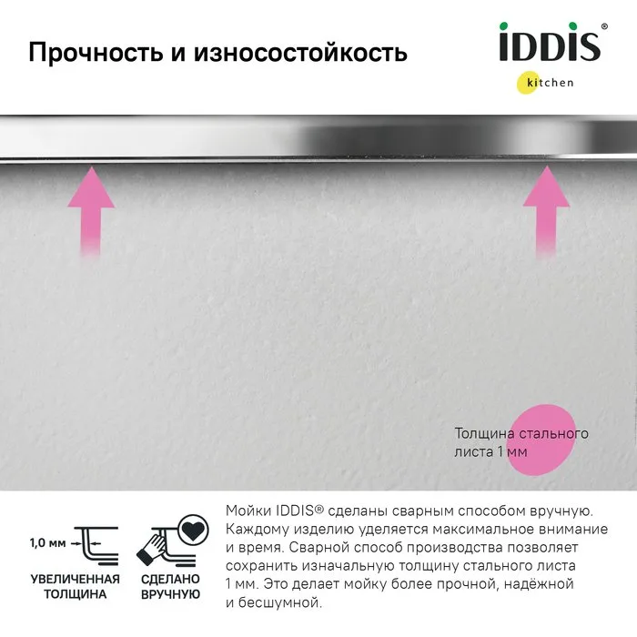 Мойка кухонная IDDIS Edifice EDI44S0i77 Sancos — официальный сайт