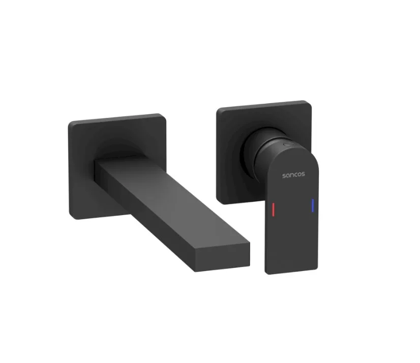 Смеситель для раковины Sancos Studio, черный матовый, PVD покрытие, SC9039MB Sancos — официальный сайт
