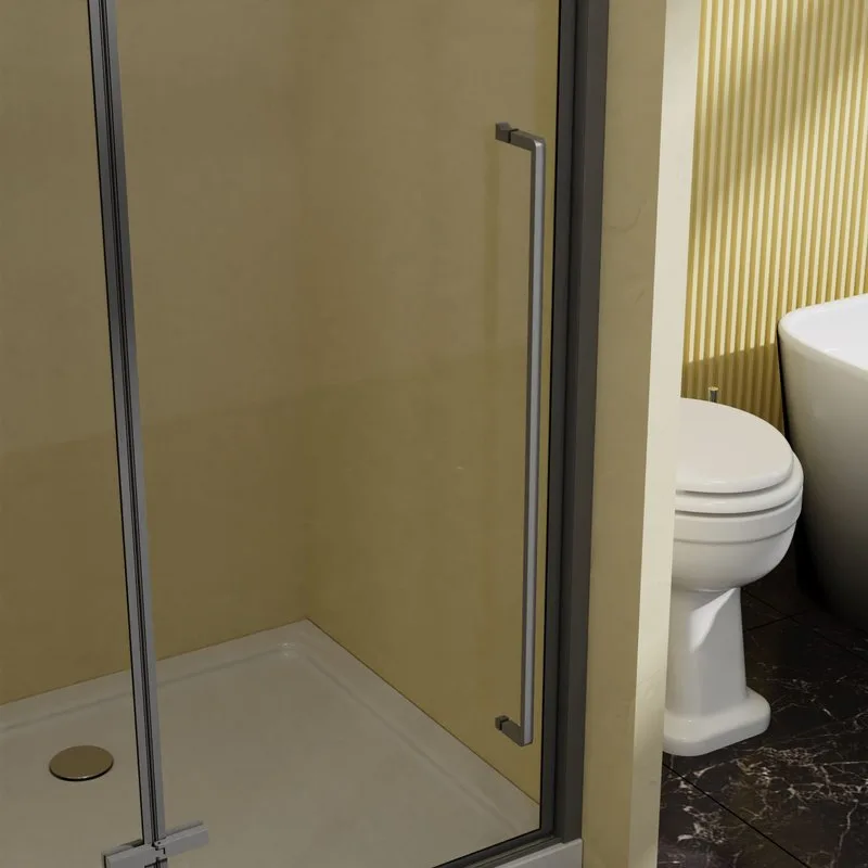 Душевая дверь в нишу Vincea Slim-N VDPH-5SN100CLGM 100 см, профиль вороненая сталь, стекло прозрачно Sancos — официальный сайт