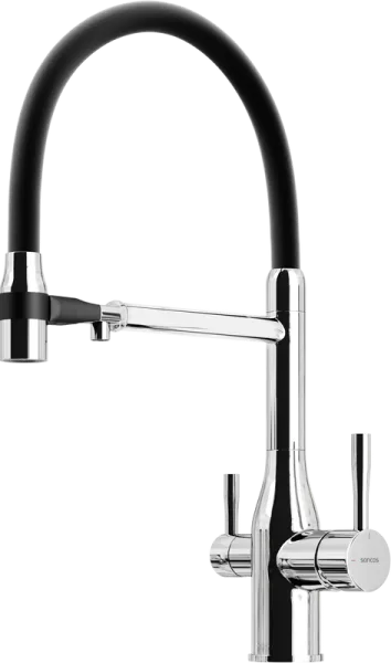 Смеситель для кухни Sancos Garda SC4009CH с гибким изливом, хром Sancos — Оригинал