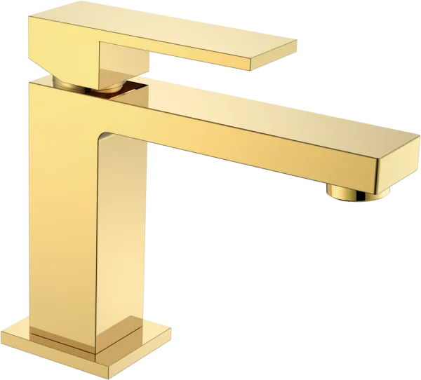 Смеситель для раковины Boheme Qubic 471-G shinny gold Sancos — Оригинал