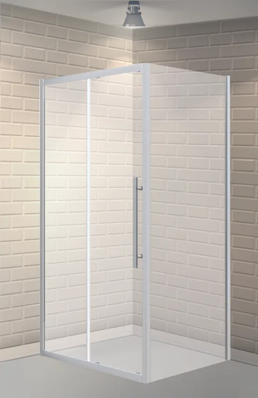 Душевой уголок Esbano Flex ESF-119PS-C 110х90 см, профиль хром, стекло прозрачное Sancos — официальный сайт