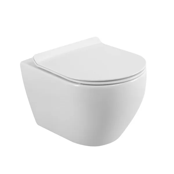 Унитаз подвесной Cezares Stylus CZR-513-TH-R безободковый, сиденье CZR-076-SC с микролифтом Sancos — Оригинал