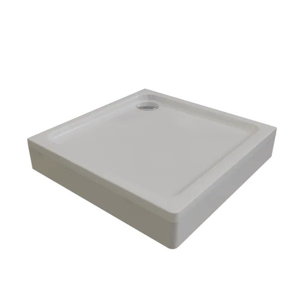 Поддон для душа Radomir Берген SQ 100x100 см, слив хром Sancos — Оригинал