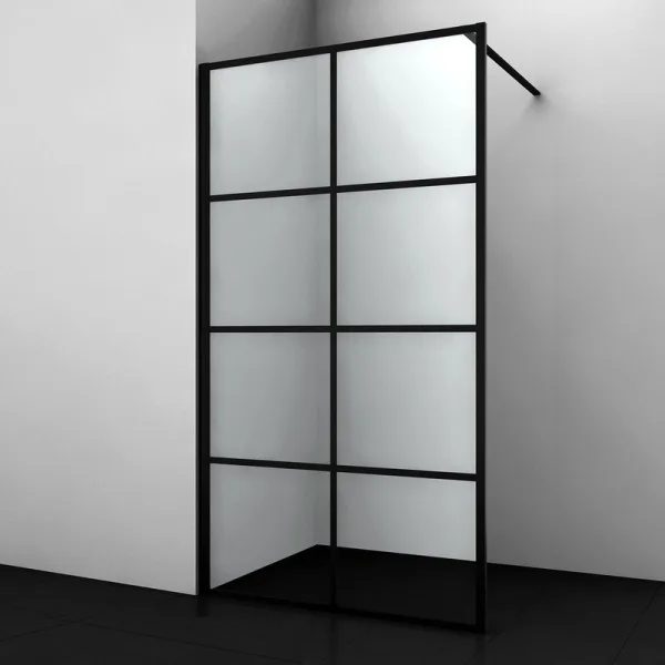 Душевая перегородка Wasserkraft Glan 66W 120 см, профиль черный матовый Sancos — Оригинал