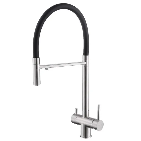 Смеситель для кухни Abber Wasser Kreis AF81141SP, с гибким изливом, сатин Sancos — Оригинал