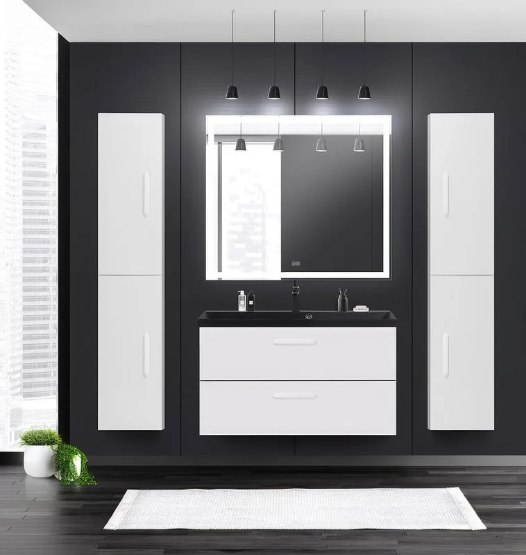 Шкаф-пенал для ванной BelBagno Aurora 30 L bianco opaco (ручки на выбор) Sancos — официальный сайт