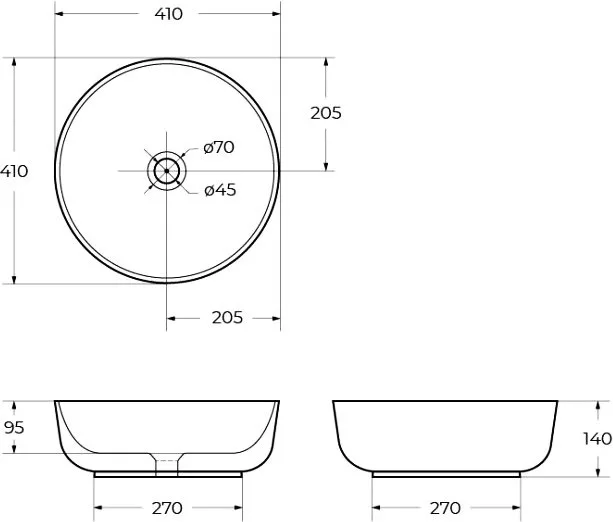 Накладная раковина BelBagno BB1315-H311 серая матовая Sancos — официальный сайт