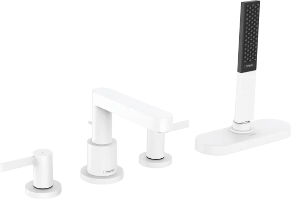 Смеситель на борт ванны Hansgrohe Finoris 76444700, матовый белый Sancos — Оригинал
