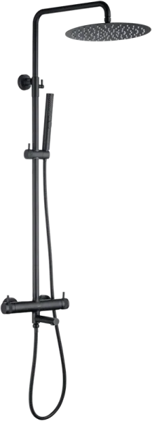 Душевая стойка Allen Brau Priority 5.31A10-31, с изливом черная Sancos — Оригинал