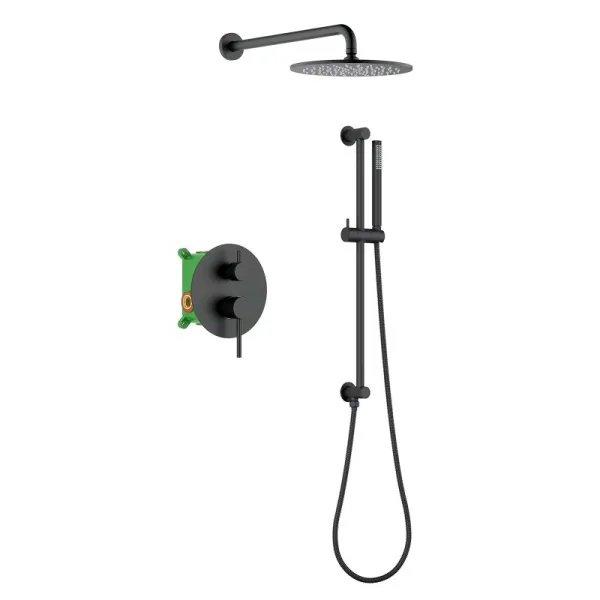 Душевой комплект Timo Saona SX-2309/03SM, С ВНУТРЕННЕЙ ЧАСТЬЮ, черный Sancos — Оригинал
