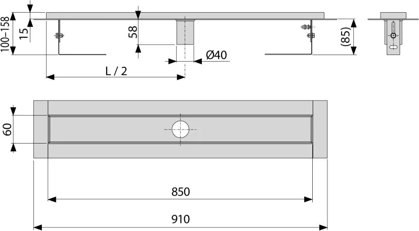 Душевой трап (лоток) AlcaPlast APZ2001 -850, 85 см Sancos — официальный сайт