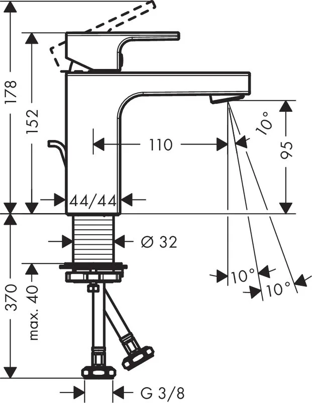 Смеситель для раковины Hansgrohe Vernis Shape 71561000 хром Sancos — официальный сайт