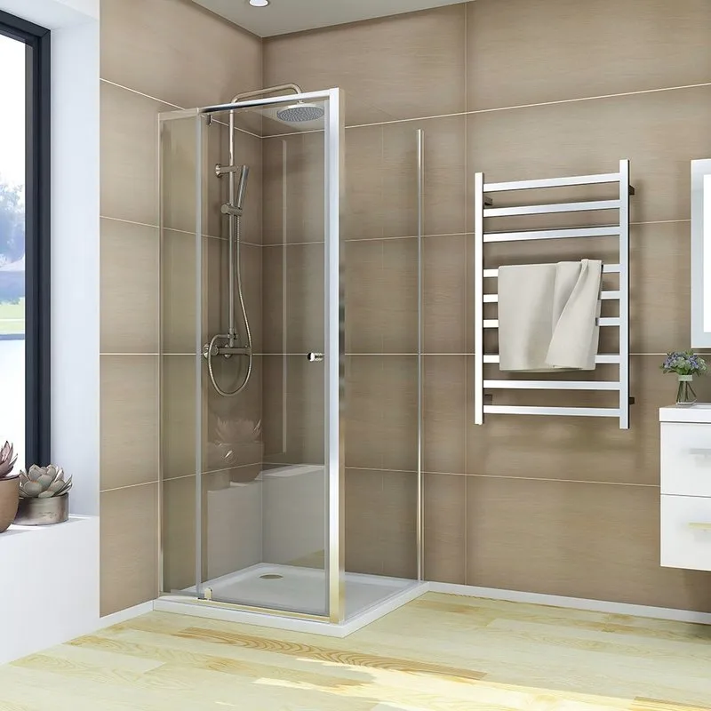 Душевой уголок Veconi Rovigo RV-026 110х90 см, профиль глянцевый хром, стекло прозрачное Sancos — официальный сайт