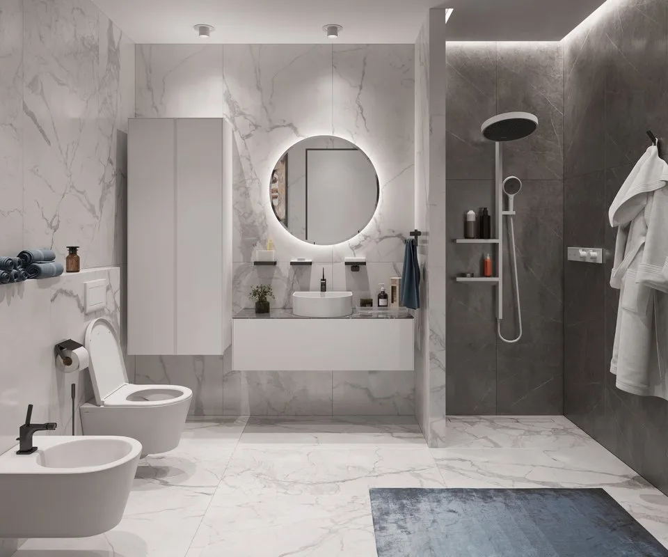 Термостатический смеситель встраиваемый Hansgrohe RainSelect 15380700, для душа, матовый белый Sancos — официальный сайт