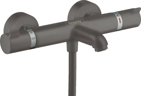 Термостатический смеситель Hansgrohe Ecostat Comfort 13114340, для ванны с душем, шлифованный черный Sancos — Оригинал