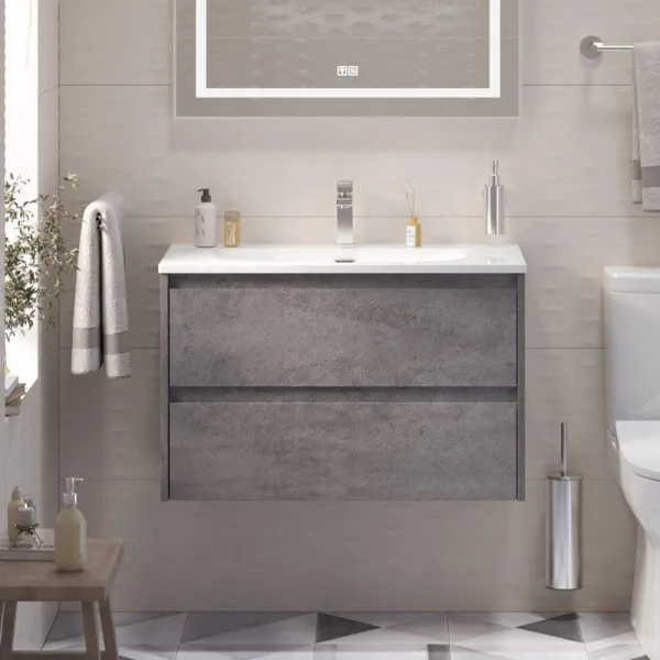 Тумба под раковину без столешницы BelBagno Kraft 39 80 cemento grigio Sancos — Оригинал